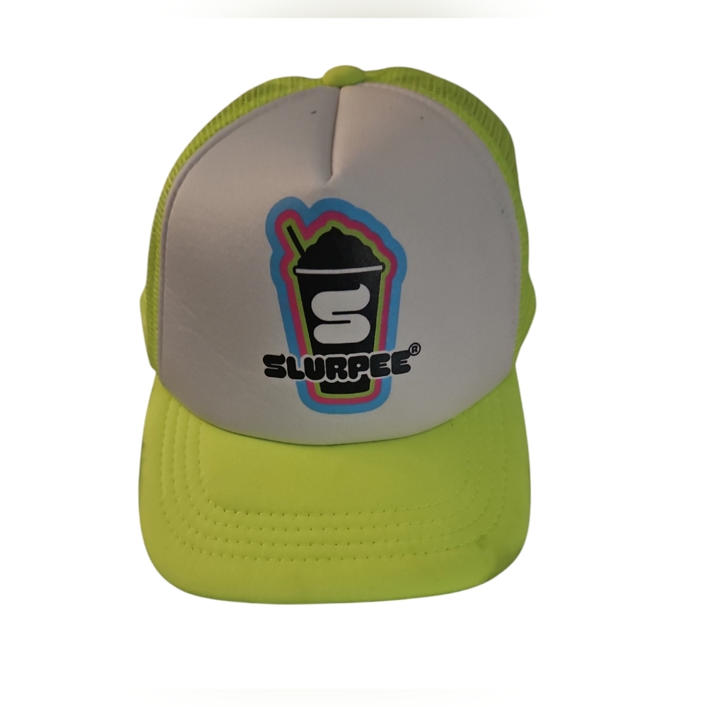 Slurpee Neon Green Trucker Hat 7-11 Baseball Cap